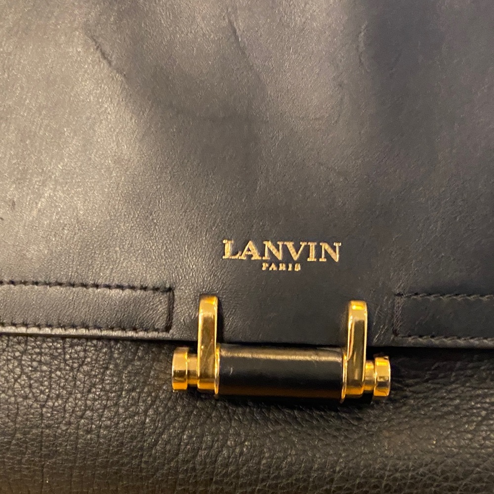 Lanvin Black and Gold Men's Briefcase